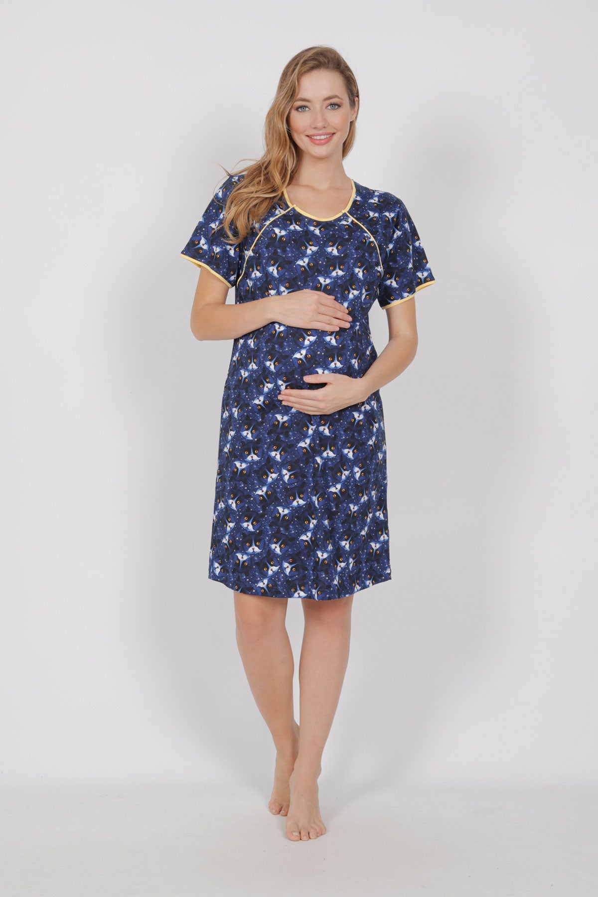 KADIN P.SUPREM CIFT PATLI KISA KOL ETEGI OVAL HAMILE TUNIK