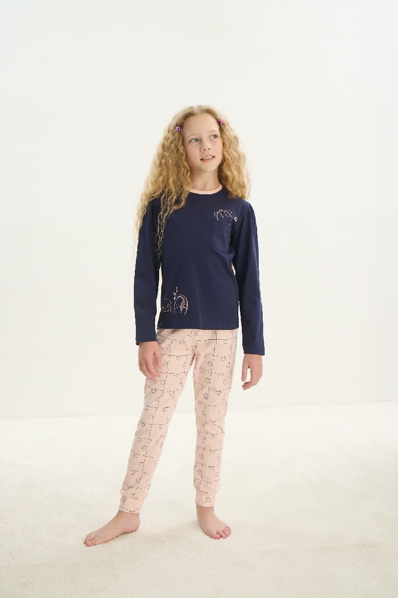 8705 Kız Çocuk Pijama Takım