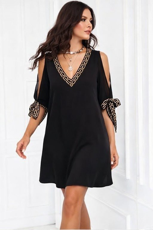 Women's Short Sleeve V-Neck Short Sandy Dress