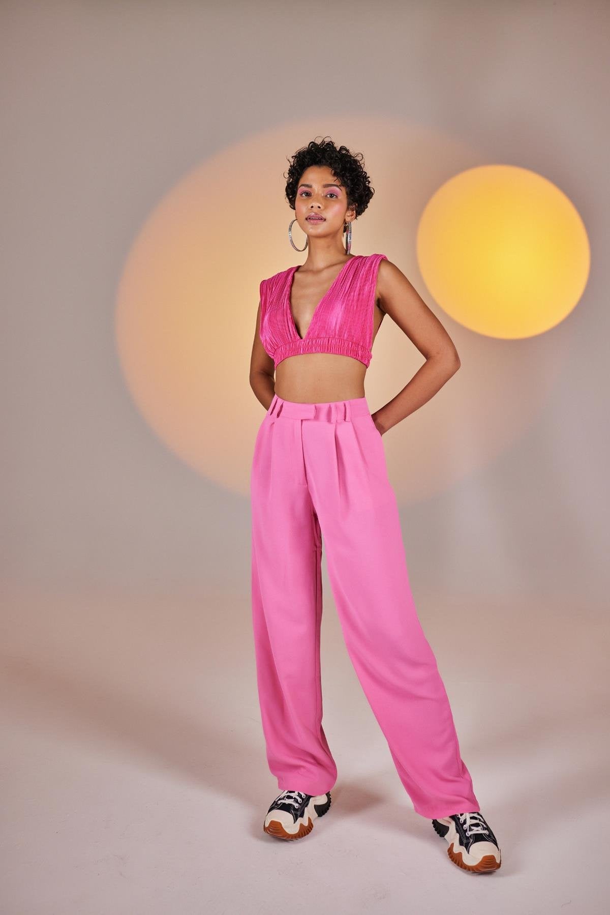 Palasia Pantolon Pembe