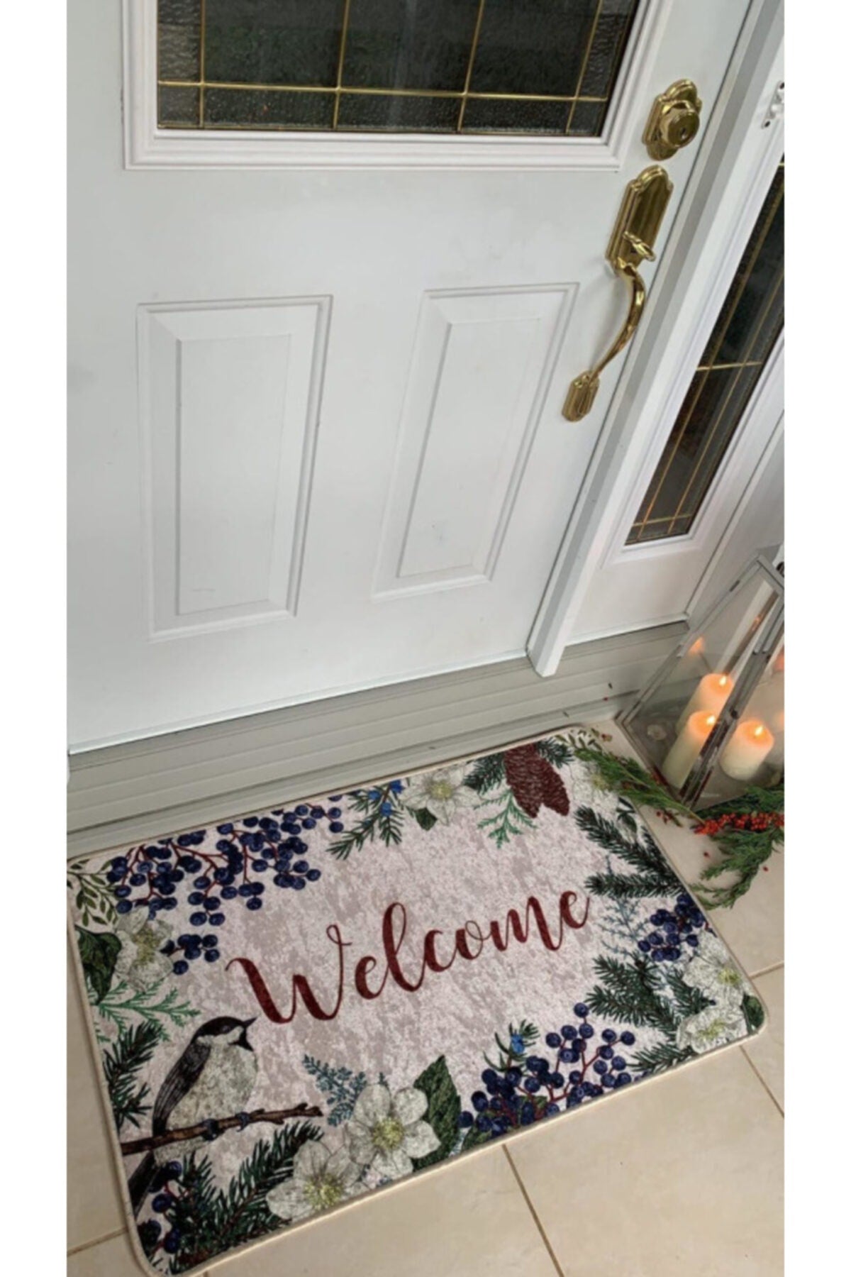 Welcome Lateks Taban Su Geçirmez (60x90 Ebat ) Kapıönü Paspası
