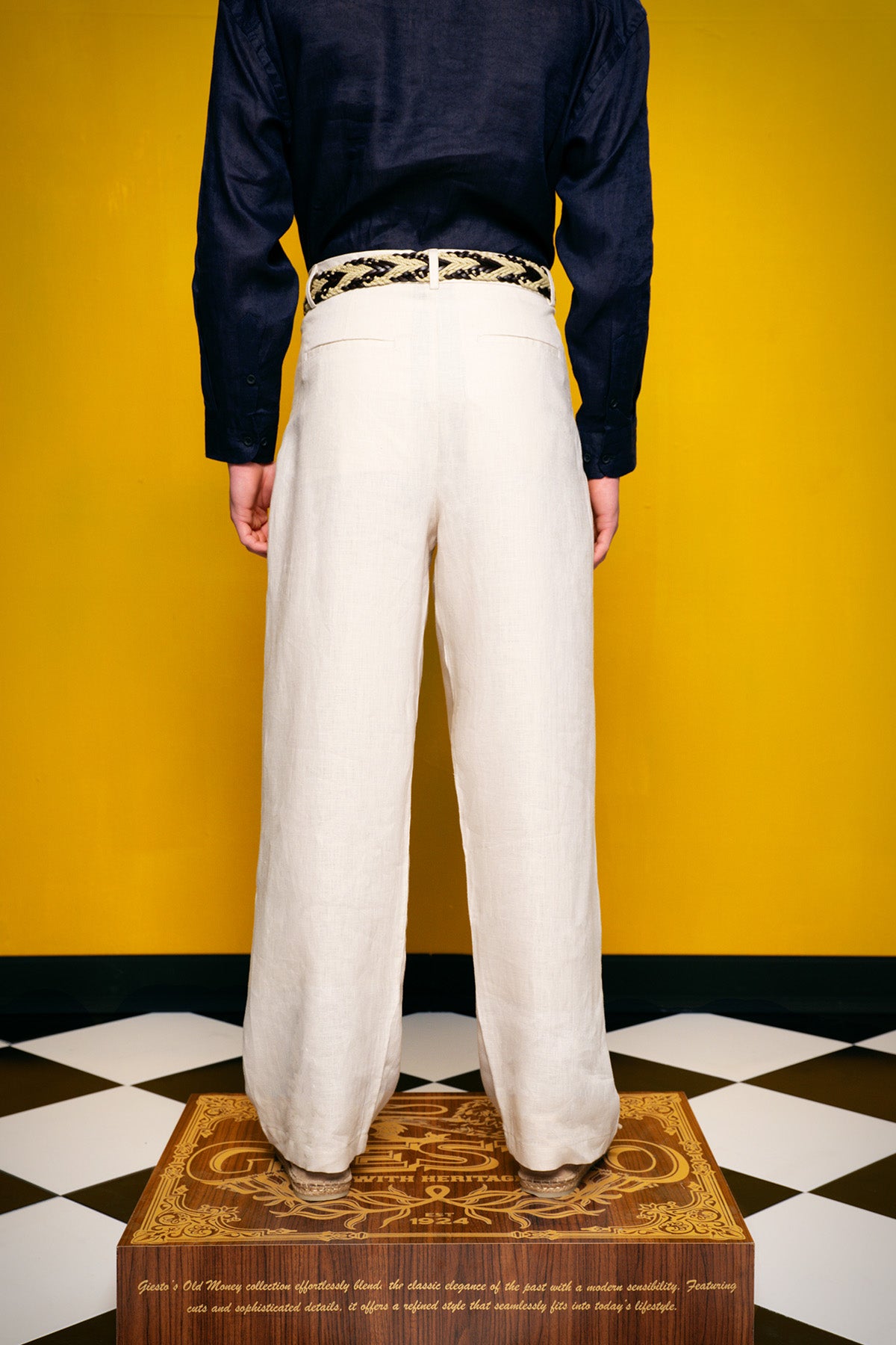 %100 KETEN BEJ PANTOLON