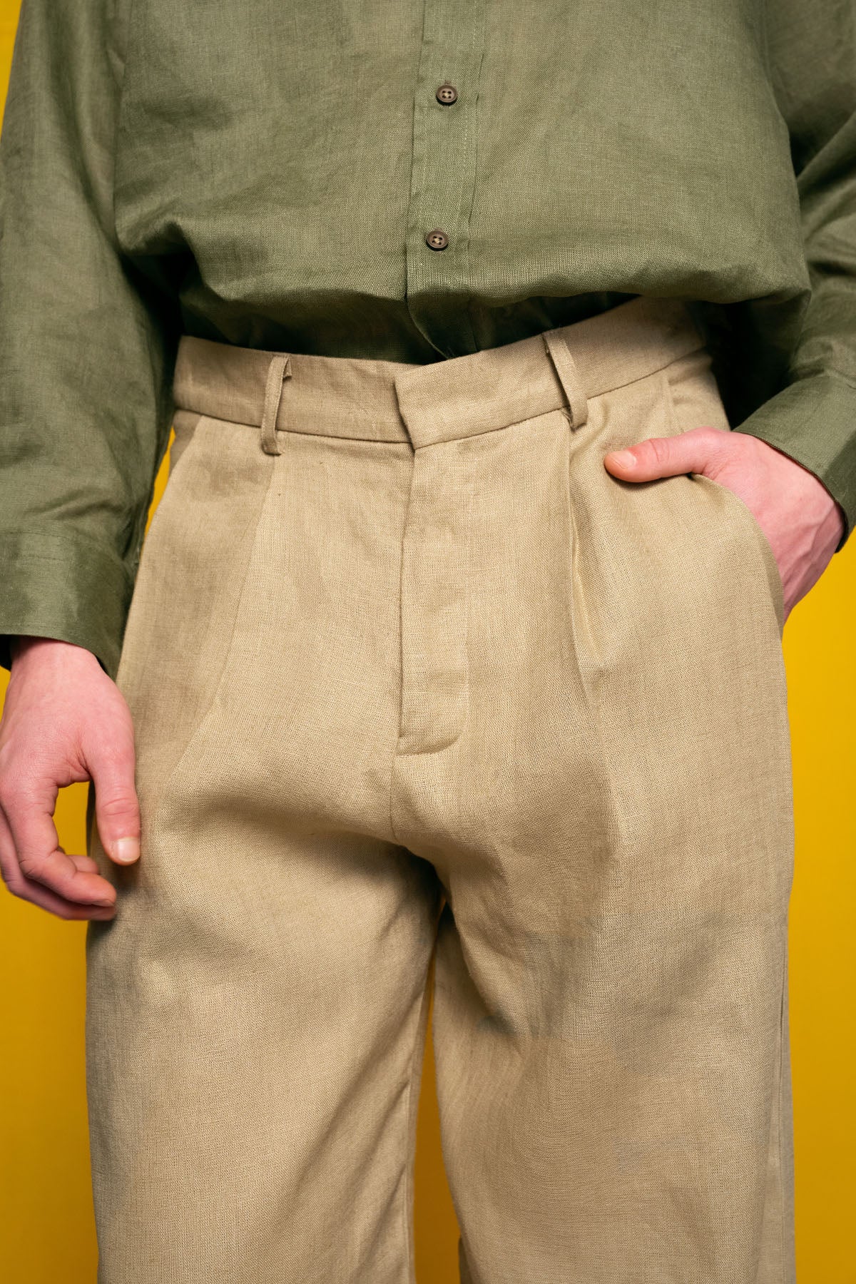 %100 KETEN HAKİ PANTOLON - HAKİ XL