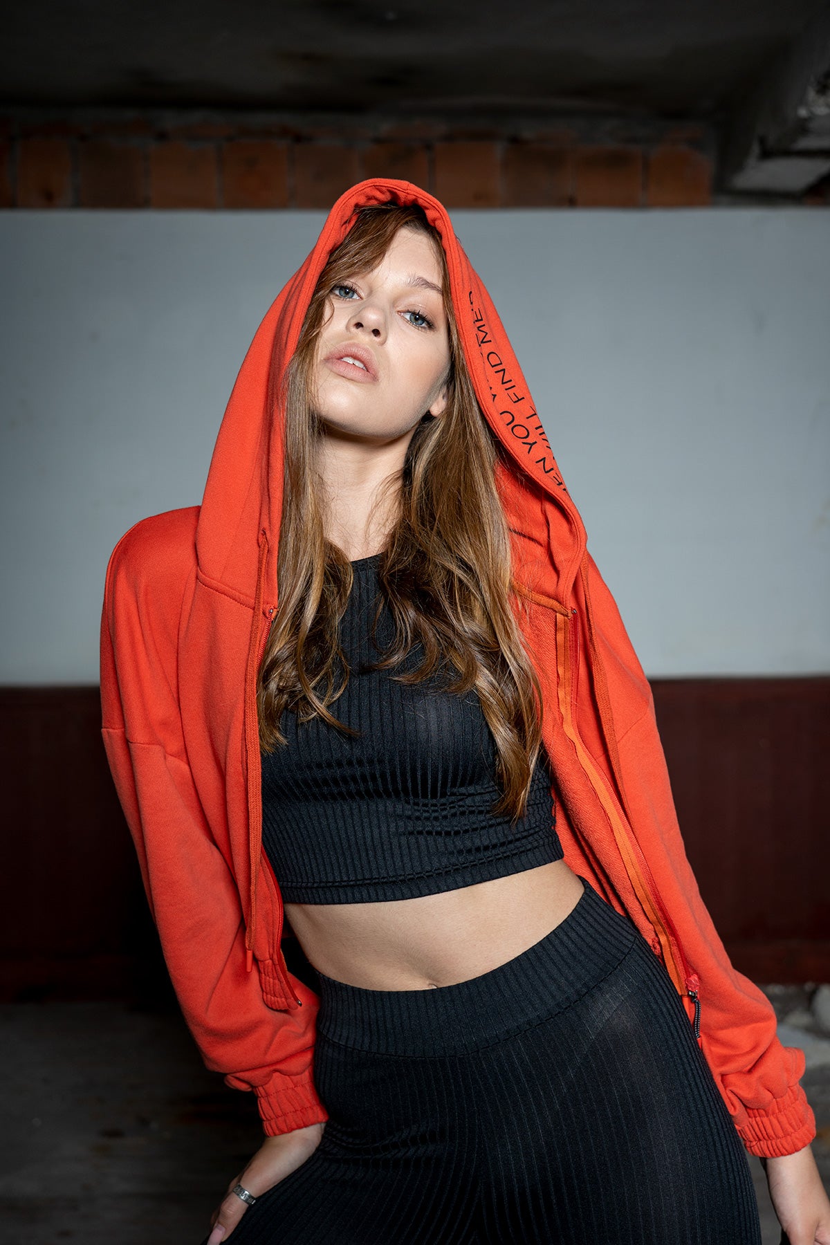 BAYAN 2IPLIK POLYVISCON KAPSONLU UZUN KOL BELI KOLU BUZGULU+KASKORSE KOLSUZ ATLET TAYT SWEAT TAKIM