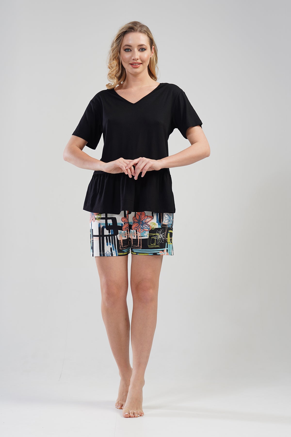 BAYAN LYC WORTEKS V YAKA KISA KOL SIRTI V ETEGI PARCALI SORT TAKIM