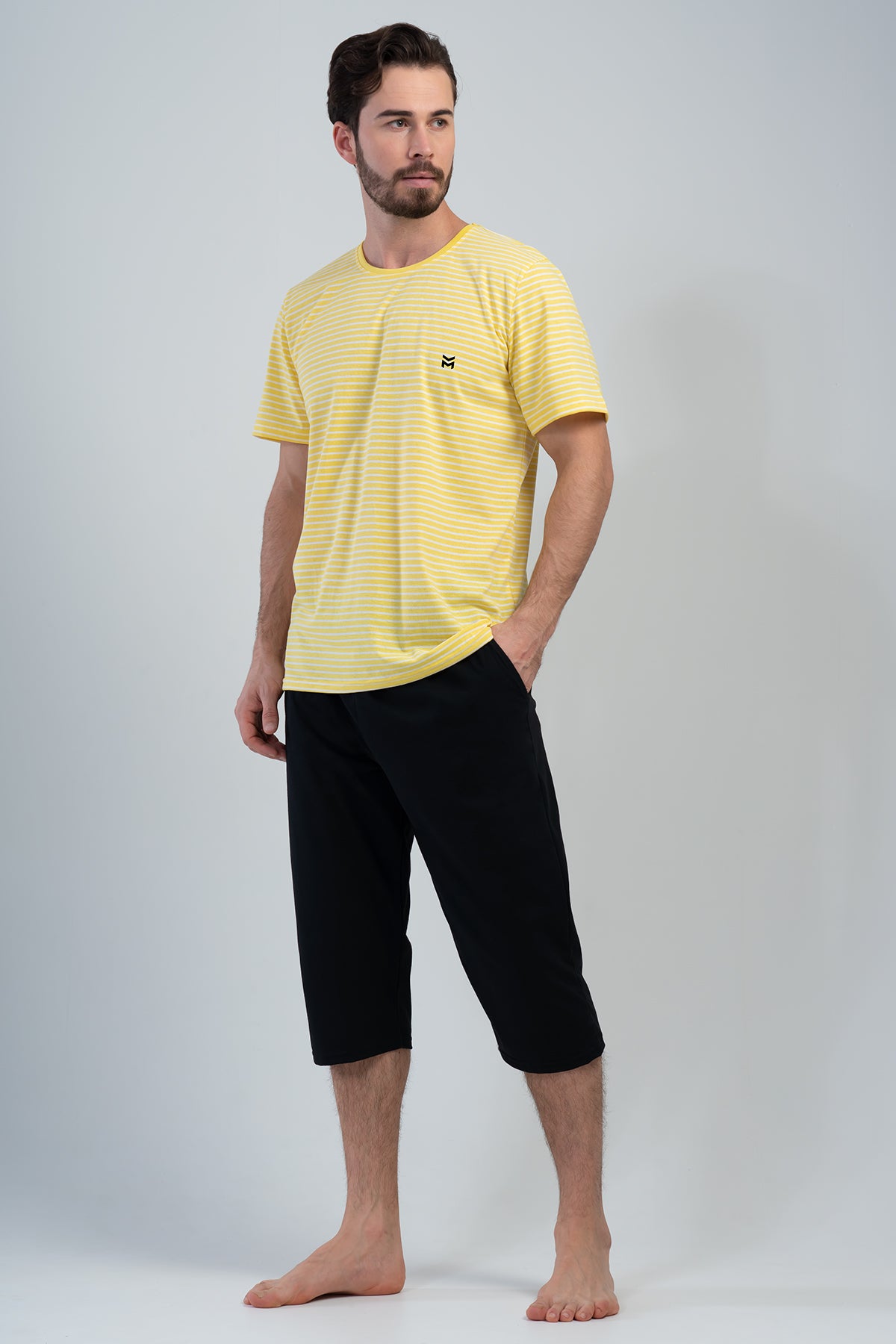 Man Yellow Capri Set