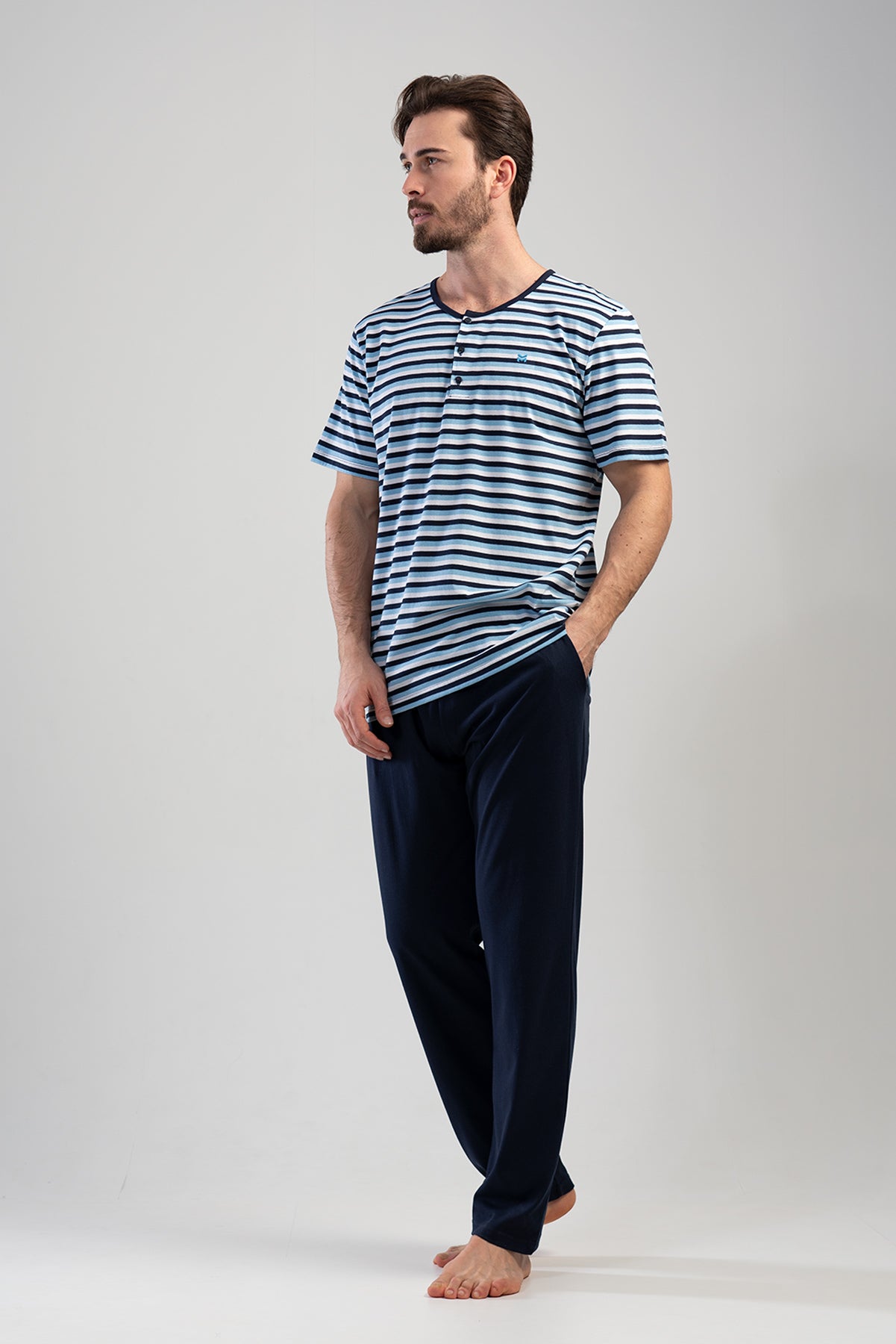Man XXL Dress Blues Pyjama Set