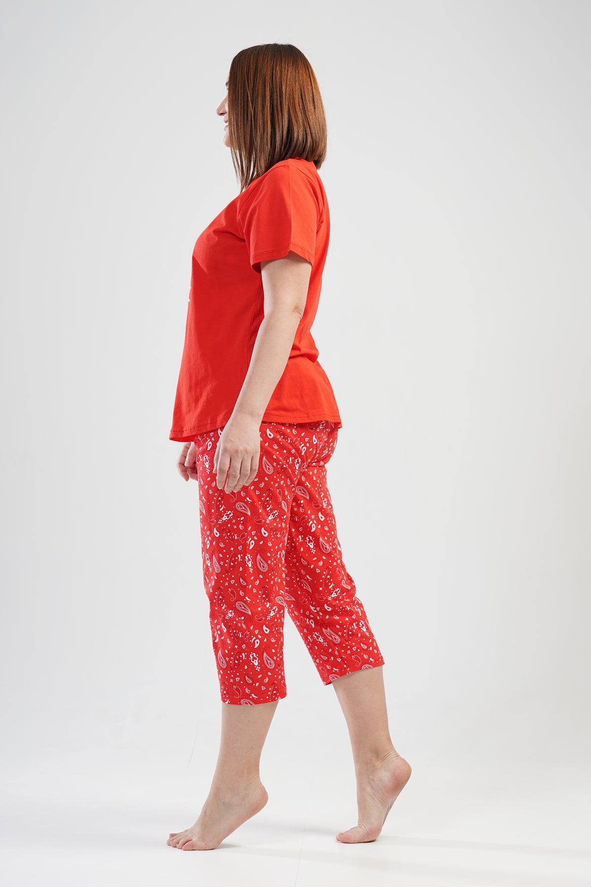 Woman Big Size Brave Capri Set