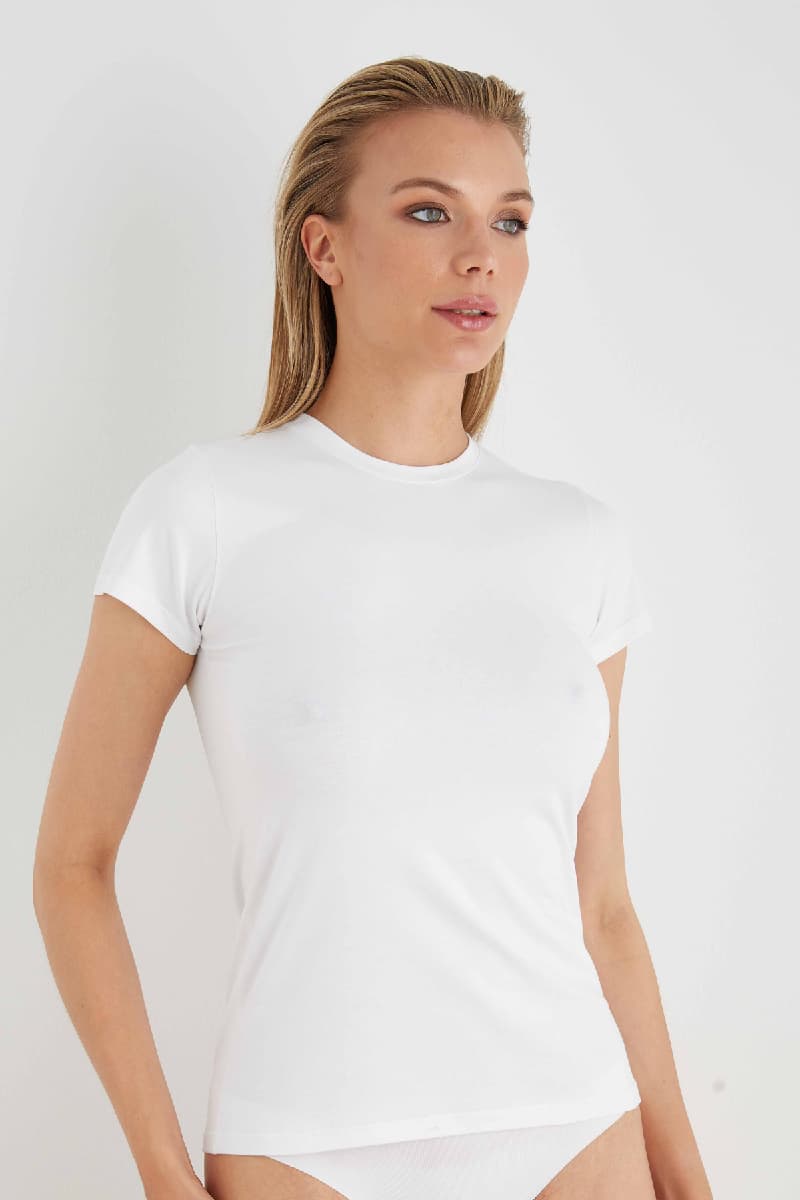 1269 Kadın Yuvarlak Yaka T-shirt