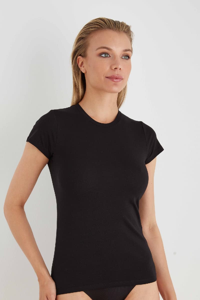 1269 Kadın Yuvarlak Yaka T-shirt