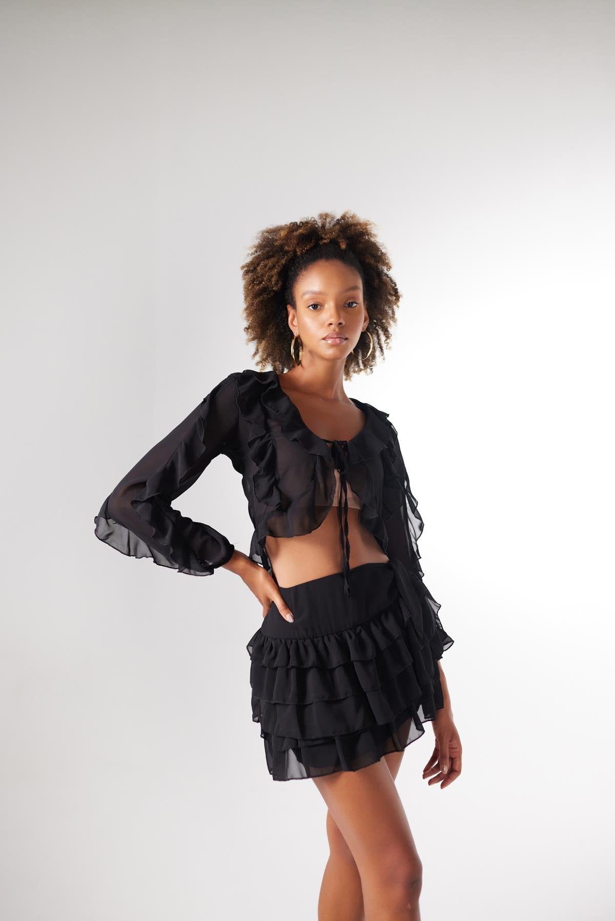 Elsa Etek Siyah Siyah L