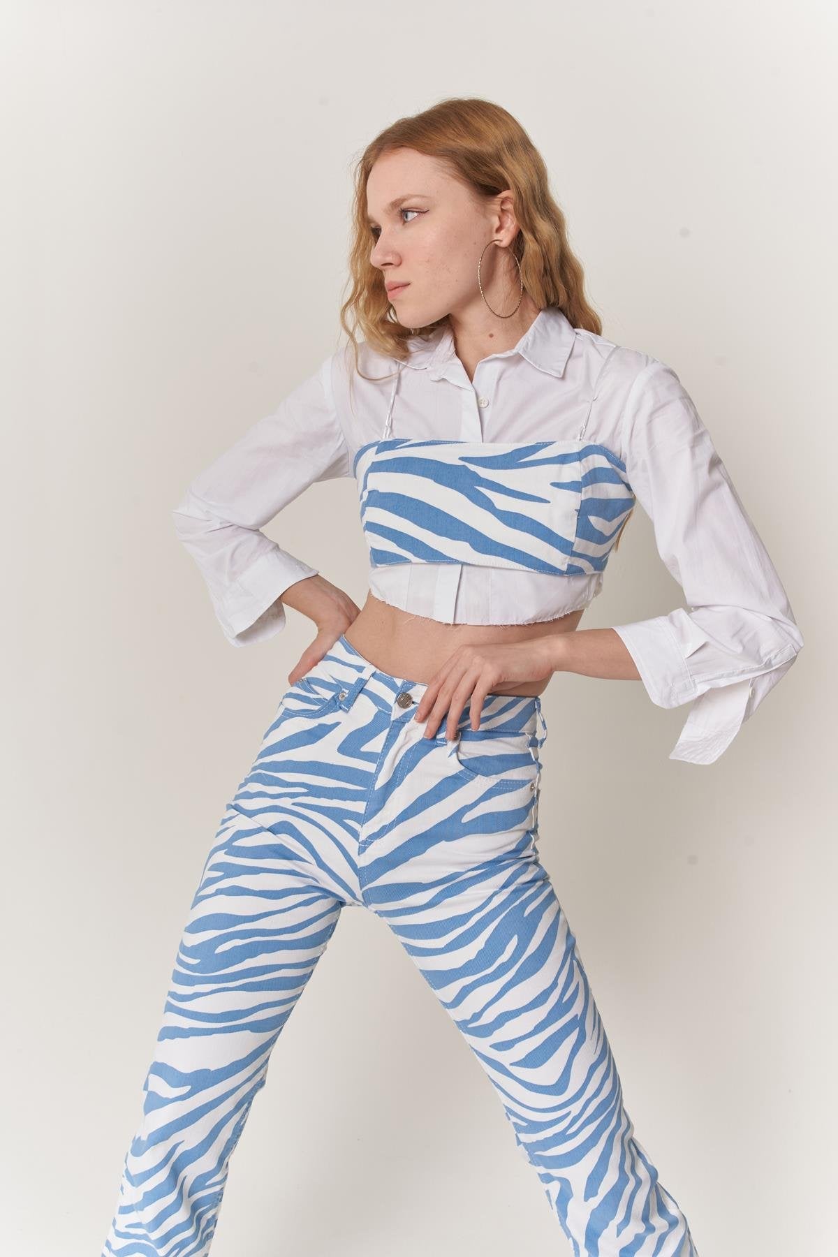 Blues Büstiyer Mavi Mavi M