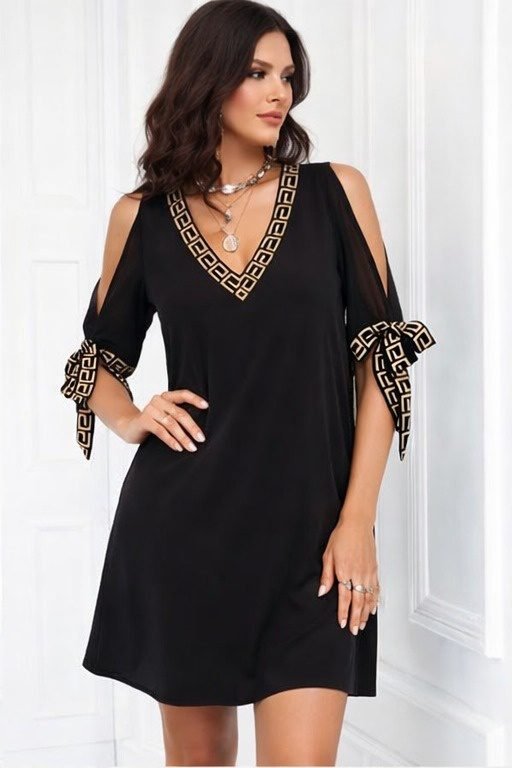 Women's Short Sleeve V-Neck Short Sandy Dress