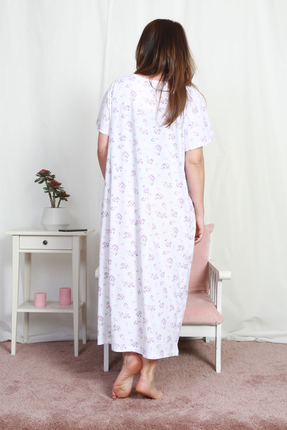Woman Supreme Big Size Grandma Basic Nightgown
