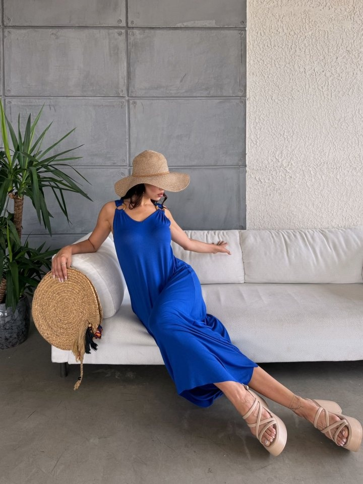 Women's Bell Woven Fabric V-Neck Asymmetric Cut Dress