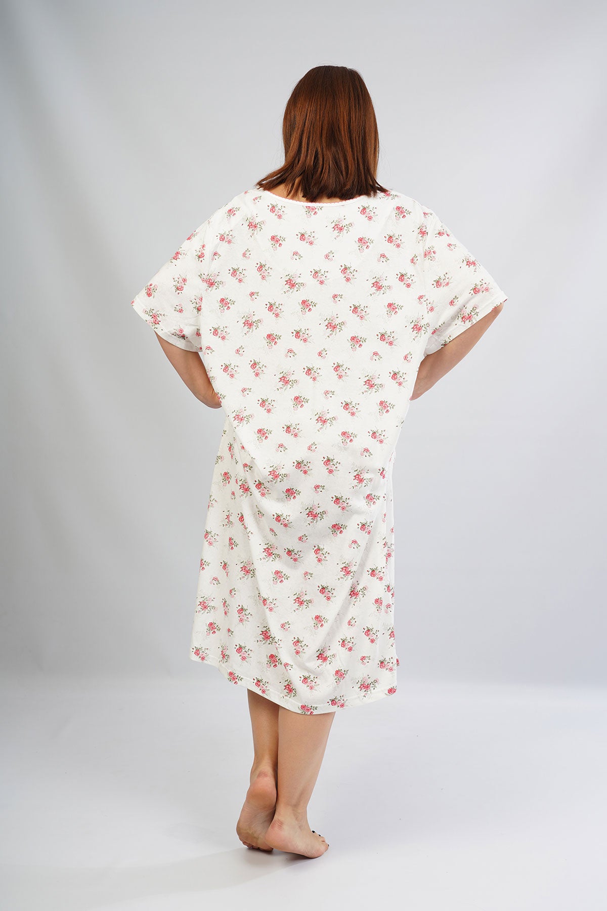 Woman Grandma Herba Short Sleeve Nightgown