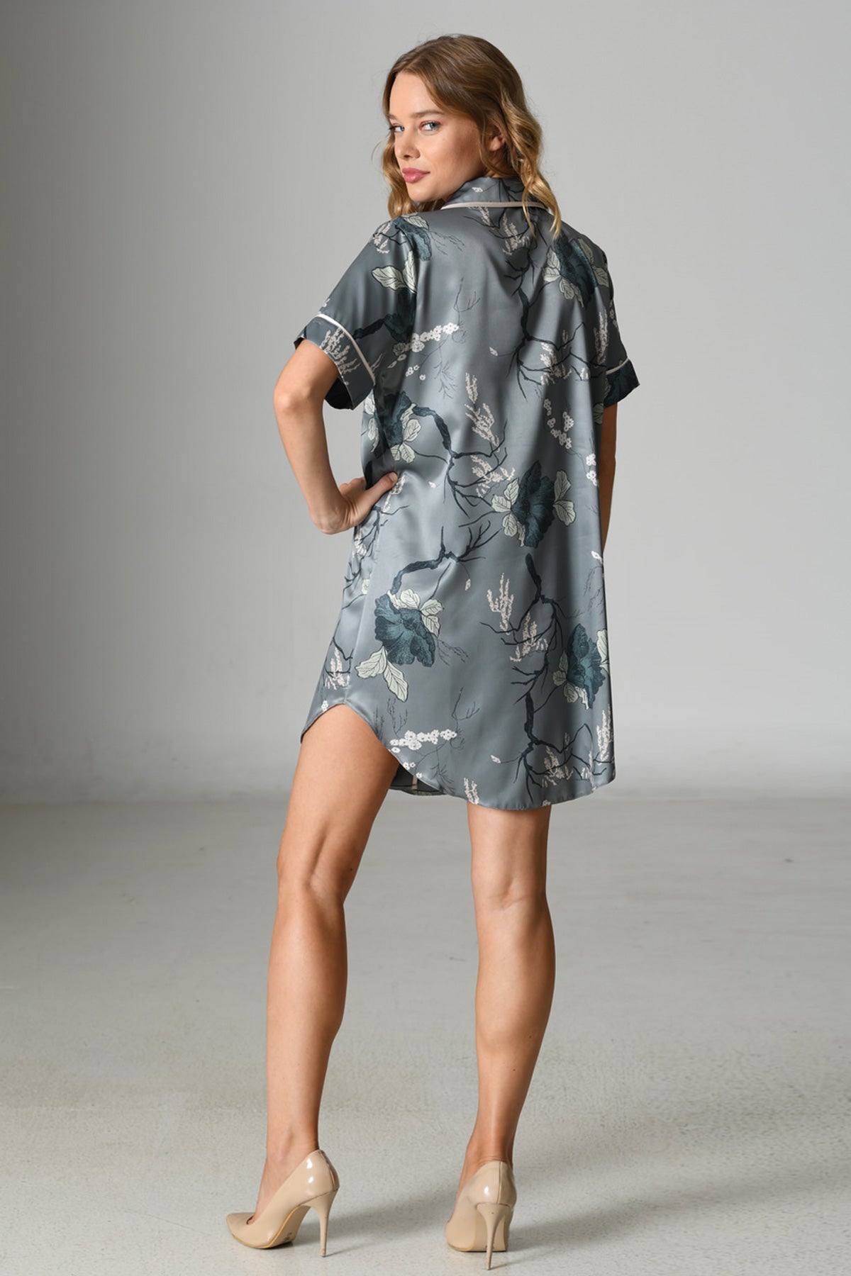 Woman Satin Exclusive Moss Shirt