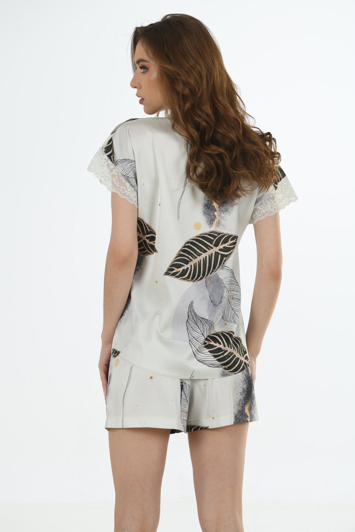 Woman Satin Qatya Short Set