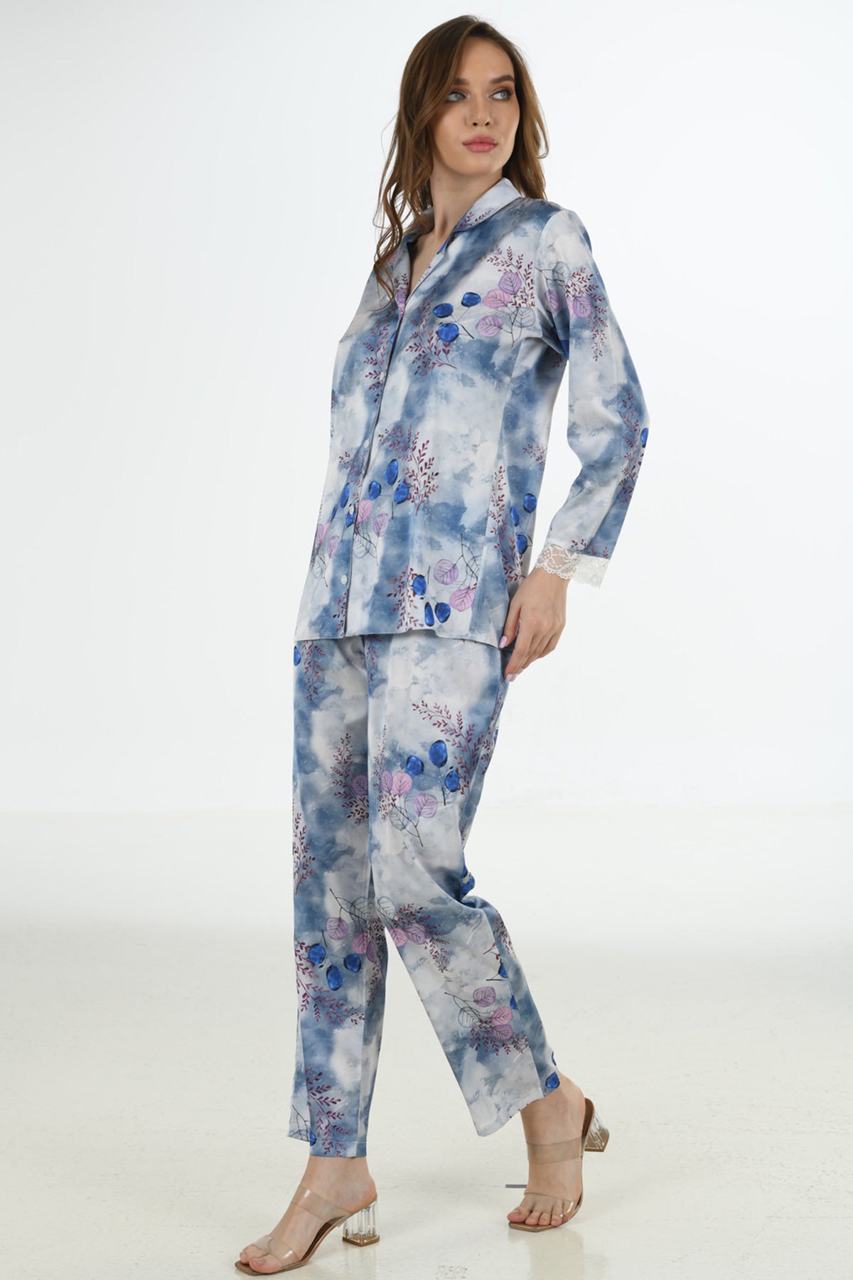 KADIN PİJAMA TK SATEEN %95 POLYESTER %5 ELASTANE