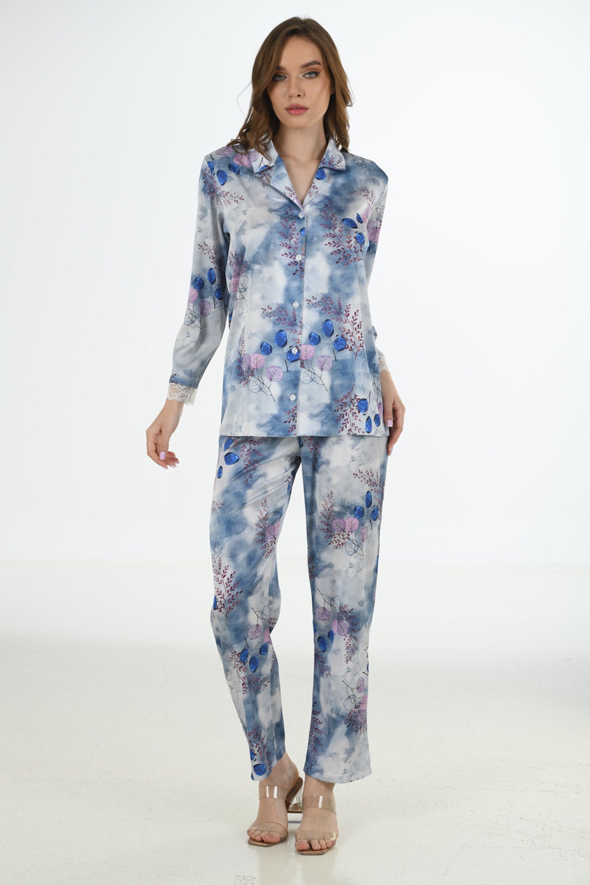 KADIN PİJAMA TK SATEEN %95 POLYESTER %5 ELASTANE