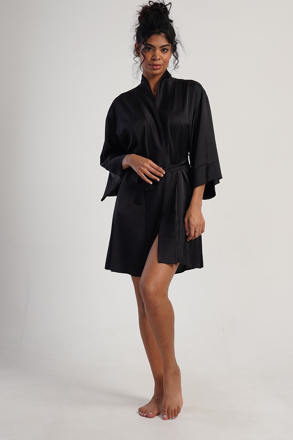 KADIN SATEEN UZUN KOL TEK SABAHLIK