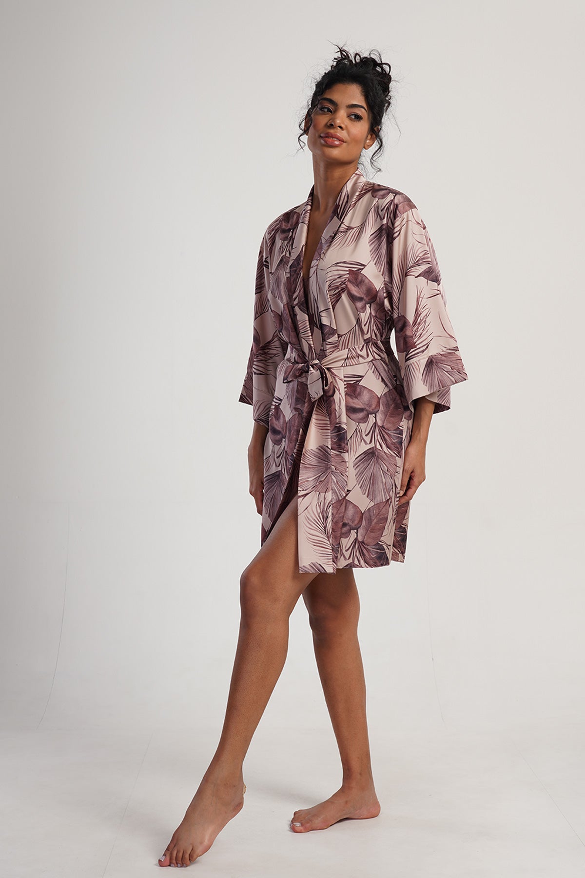 KADIN SATEEN UZUN KOL TEK SABAHLIK