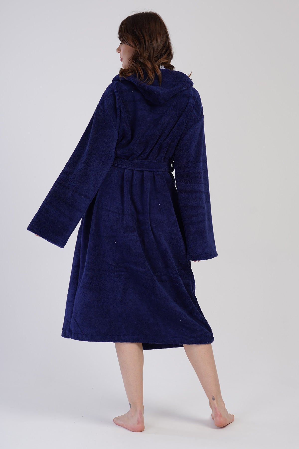 Woman Soft Hoodie Detail Bathrobe