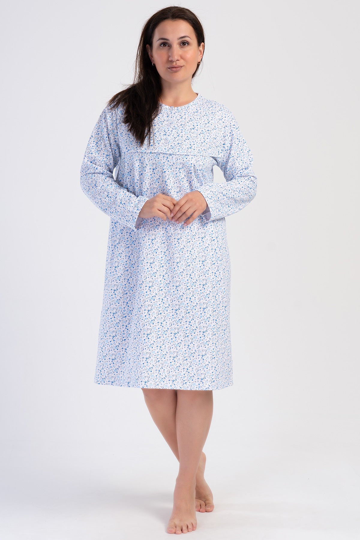 Woman Cotton Verenda Grandma Nightgown