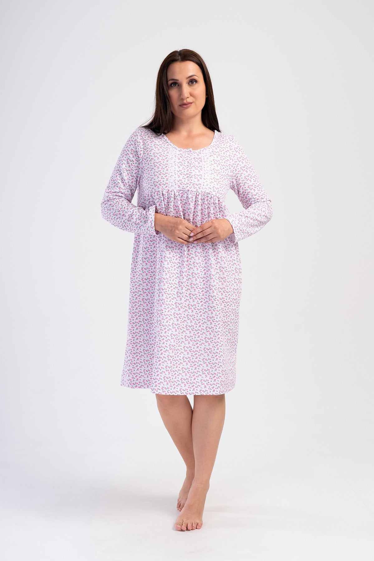 Woman Kaste Big Size Cotton Grandma Nightgown