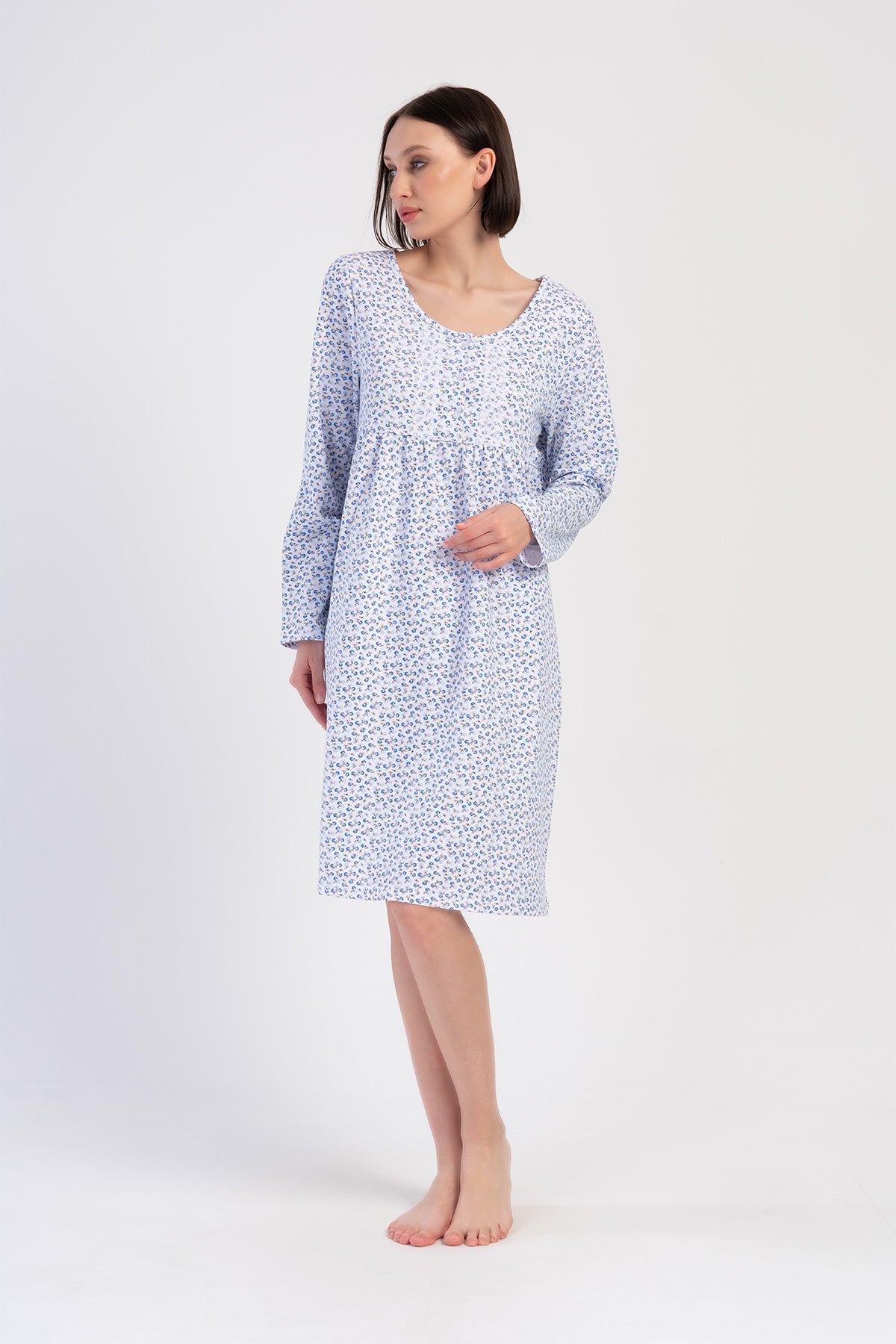 Woman Dery Cotton Grandma Nightgown