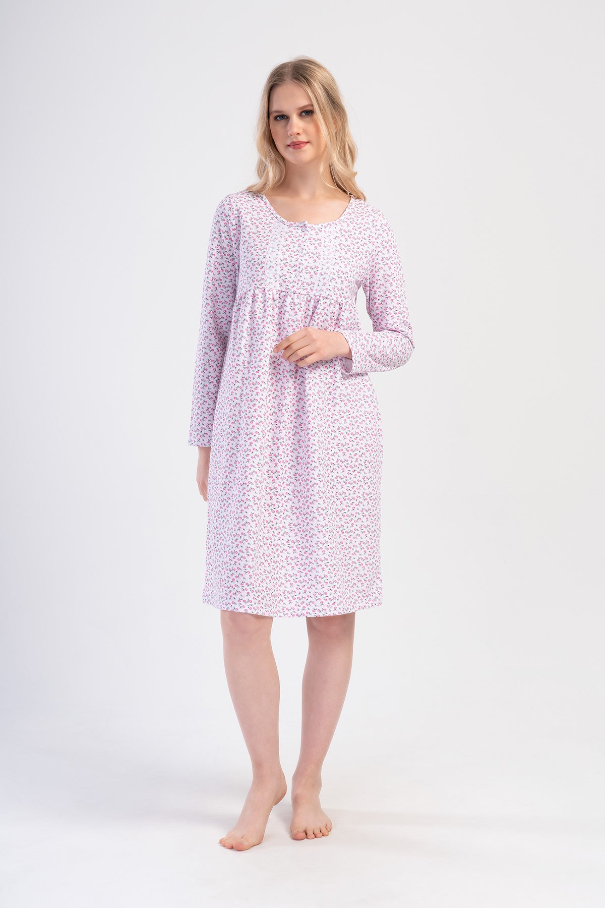 Woman Dery Cotton Grandma Nightgown