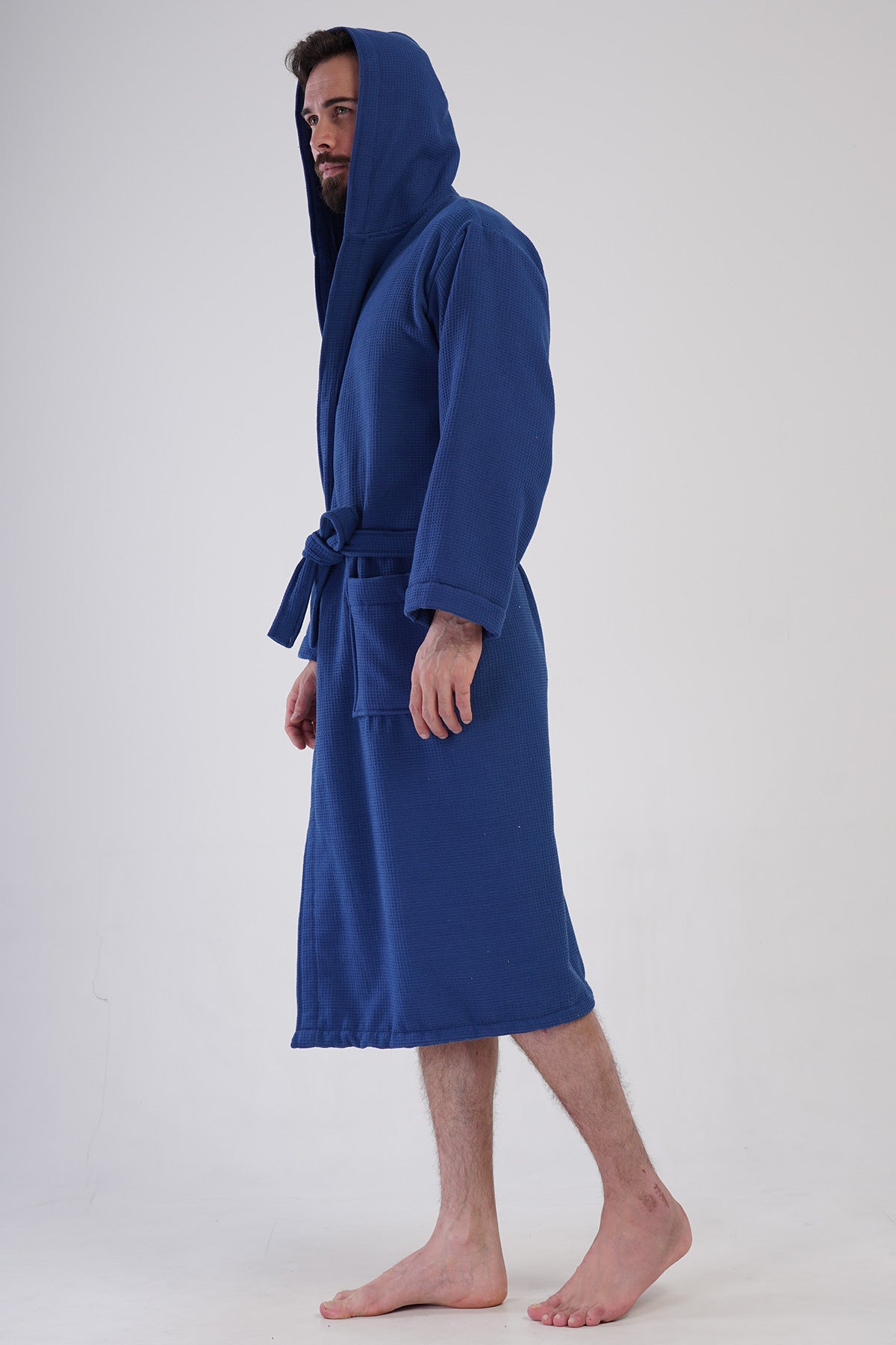 Man Waffle Vega Hoodie Detail Bathrobe