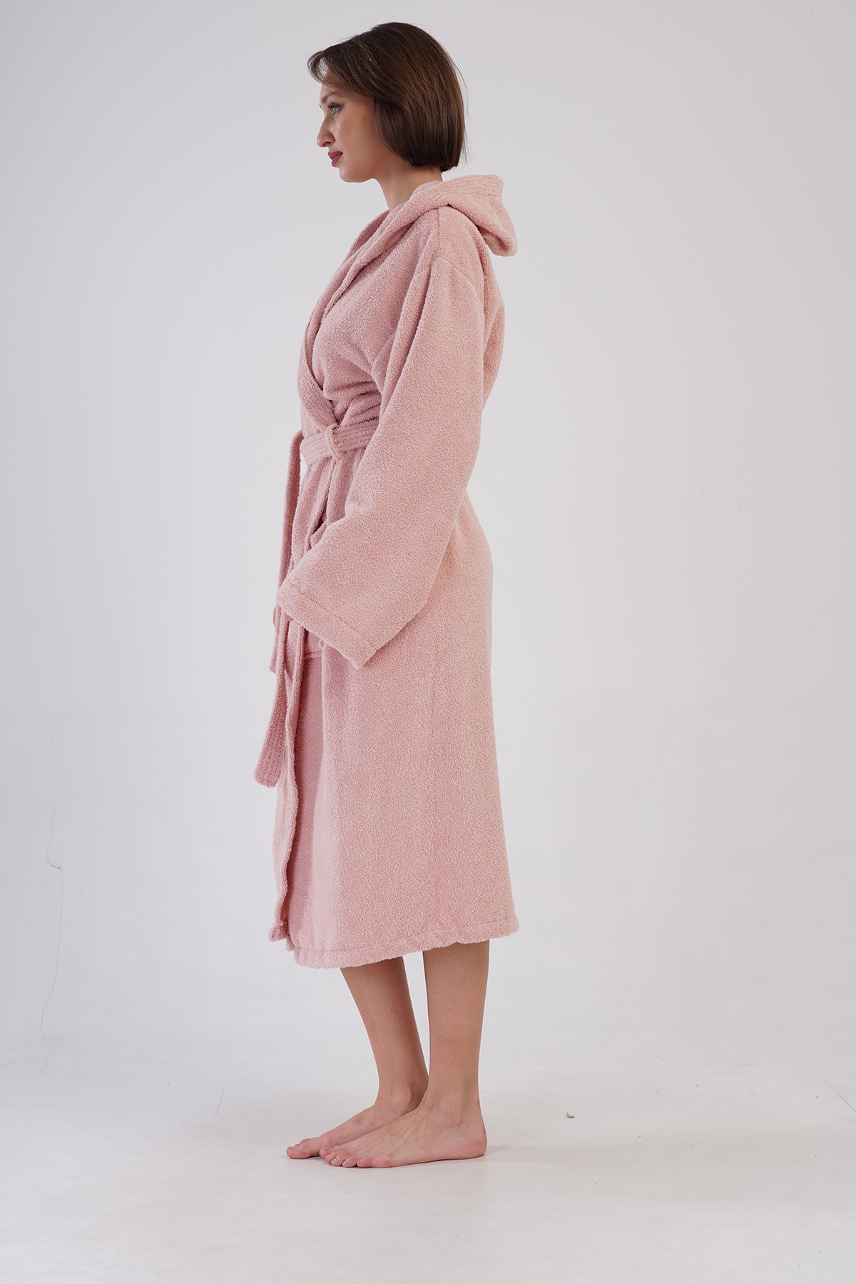 Woman Bukle Nare Hoodie Detail Bathrobe