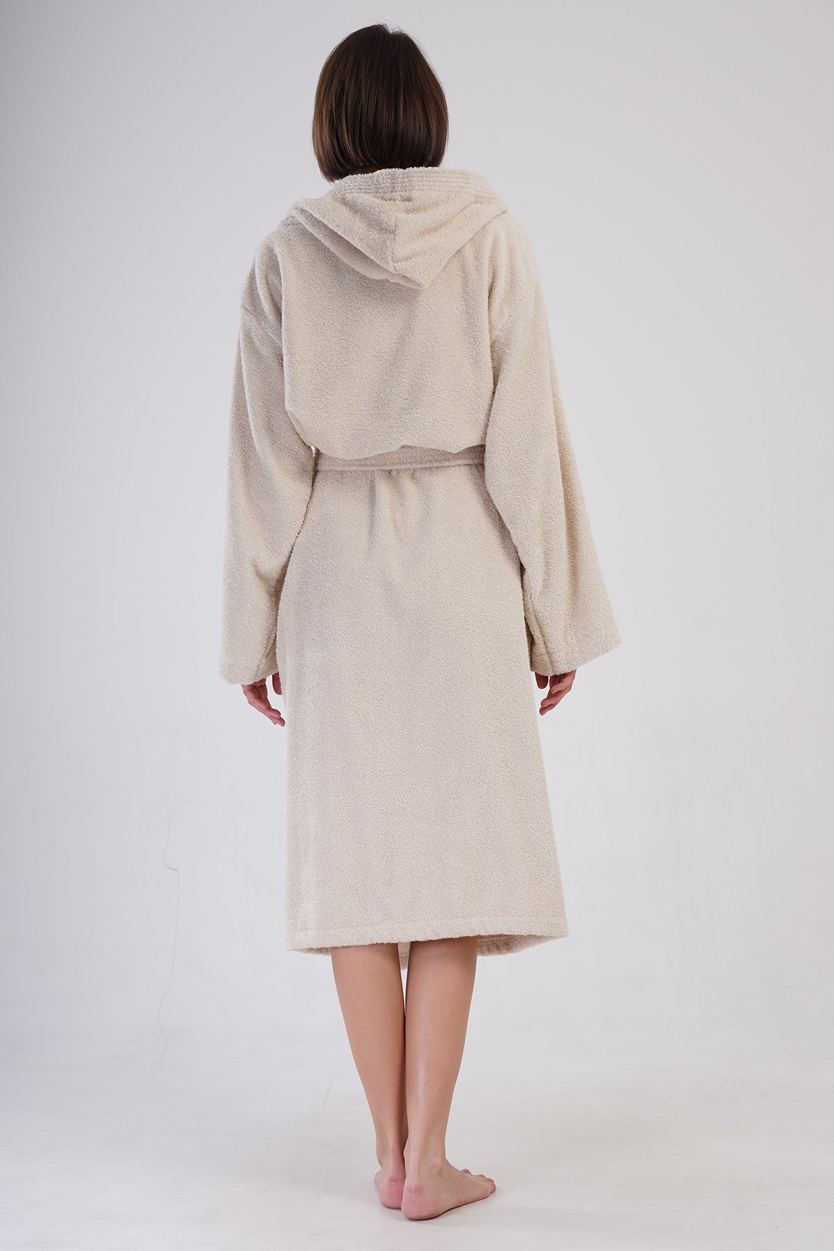 Woman Bukle Impatiens Hoodie Detail Bathrobe