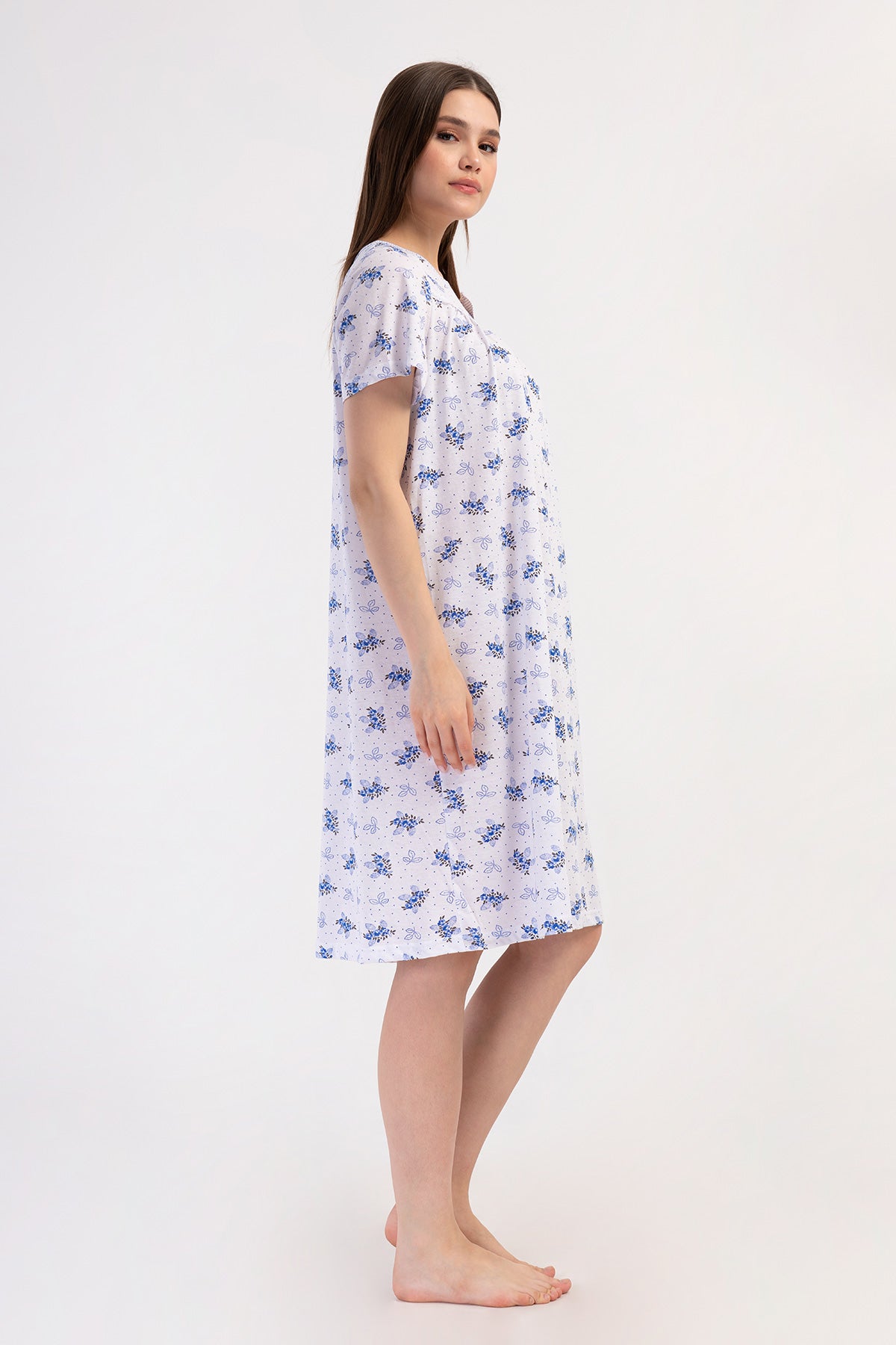 Woman Cotton Pavin Grandma Nightgown