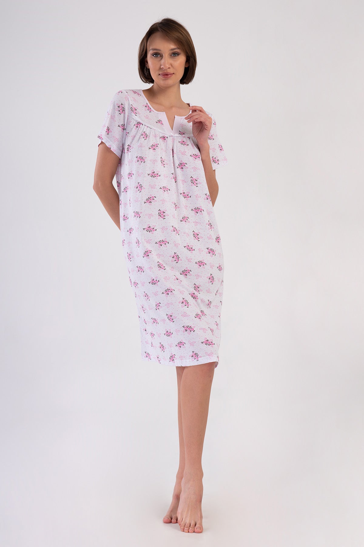 Woman Cotton Pavin Grandma Nightgown