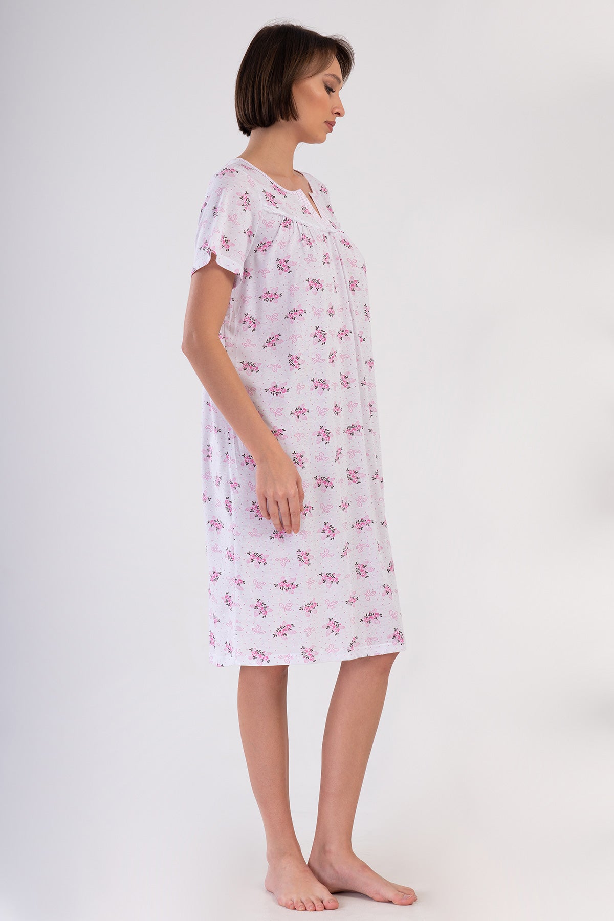 Woman Cotton Pavin Grandma Nightgown