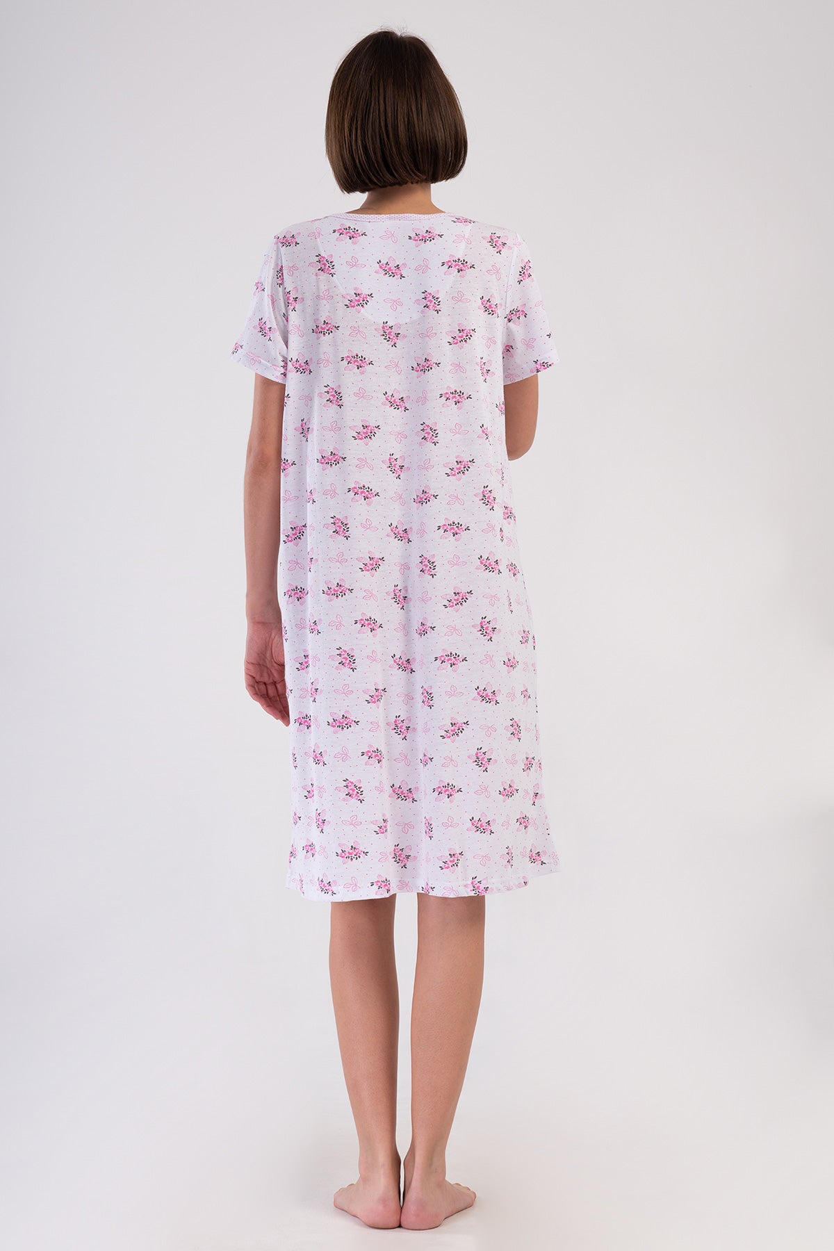 Woman Cotton Pavin Grandma Nightgown