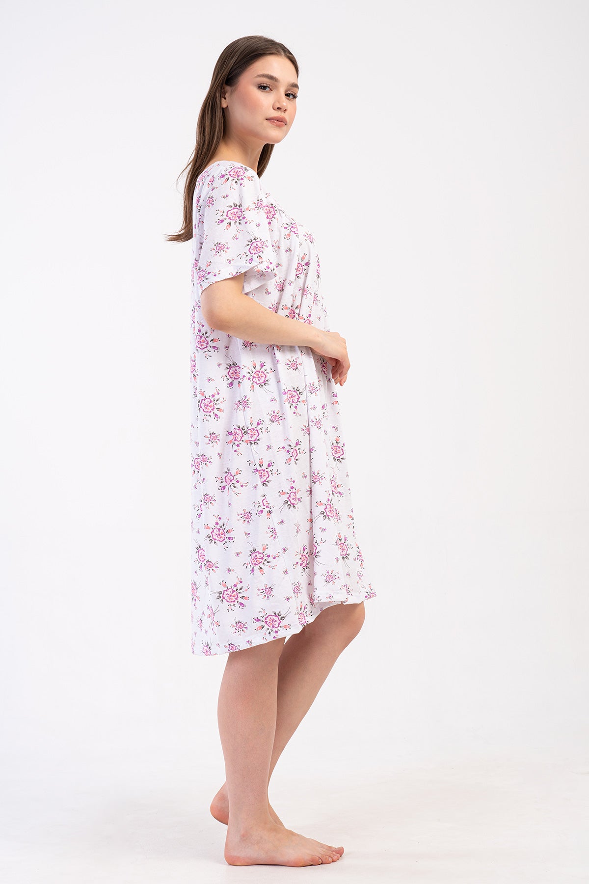 Woman Cotton Big Size Avore Grandma Nightgown