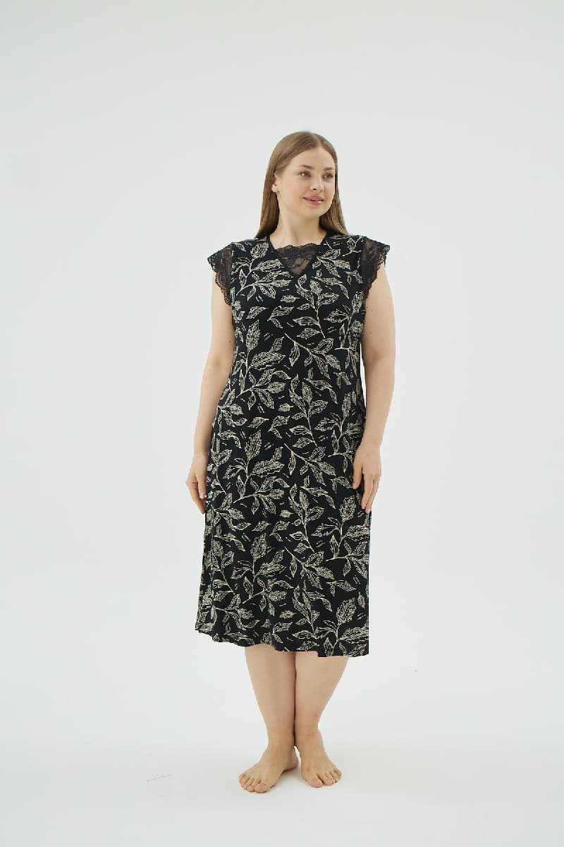 17056 KADIN BATTAL BOY UZUN GECELİK