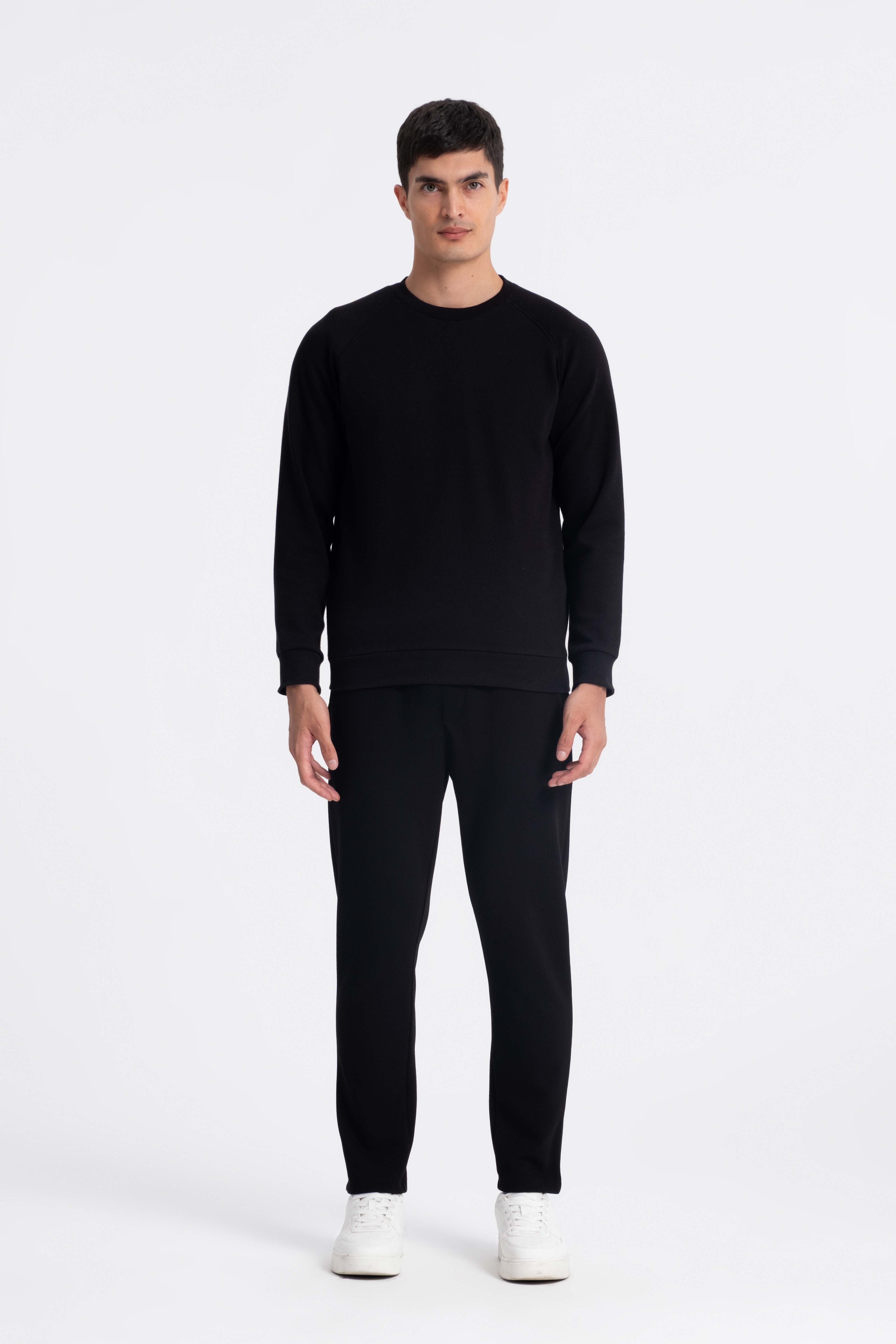 9522 JS 0 YAKA REGLAN KOL DİYAGONEL SWEAT