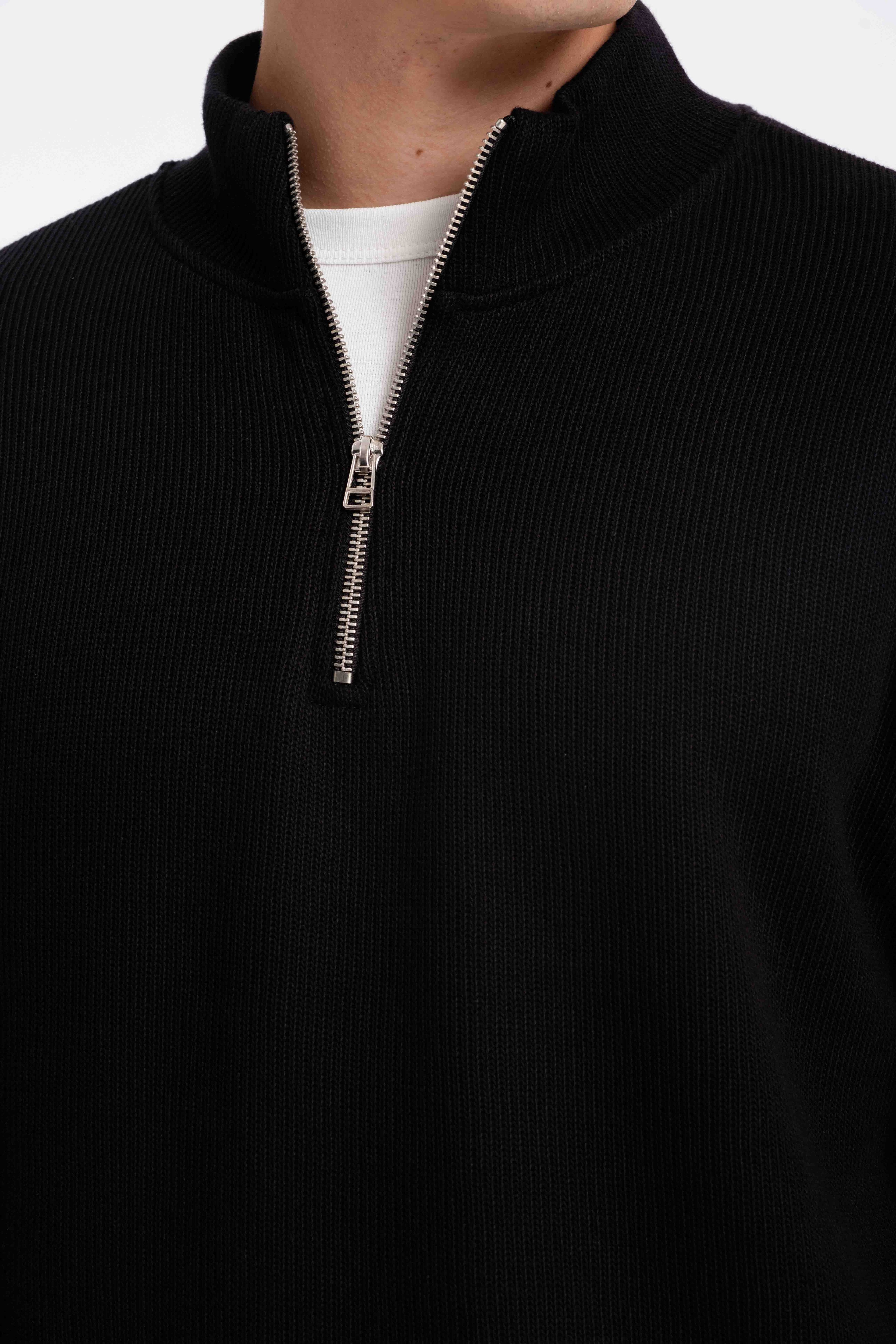 9551 JS DİK YAKA GİPELİ SELANİK SWEAT