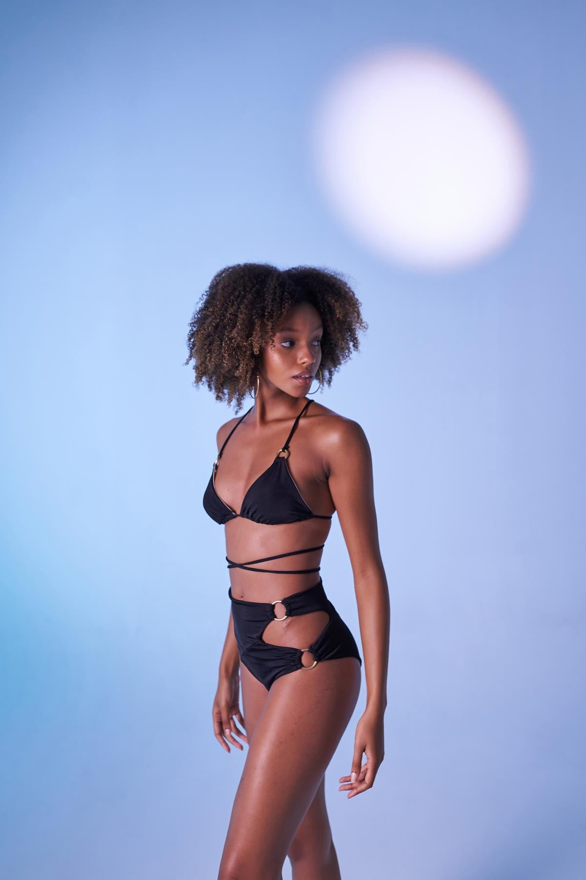 Delphi Yüksek Bel Bikini Altı Siyah