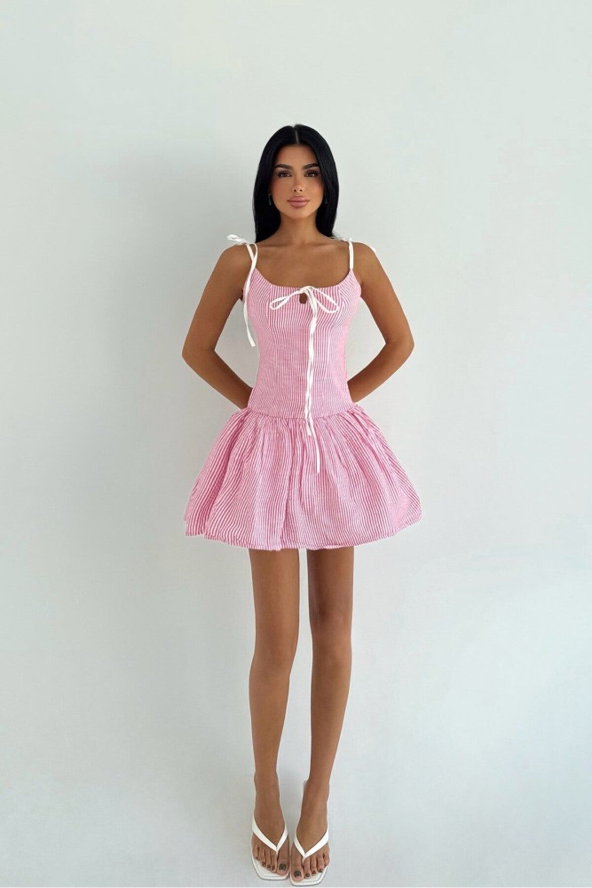 Kırmızı Monah Mini Elbise ATE-3576