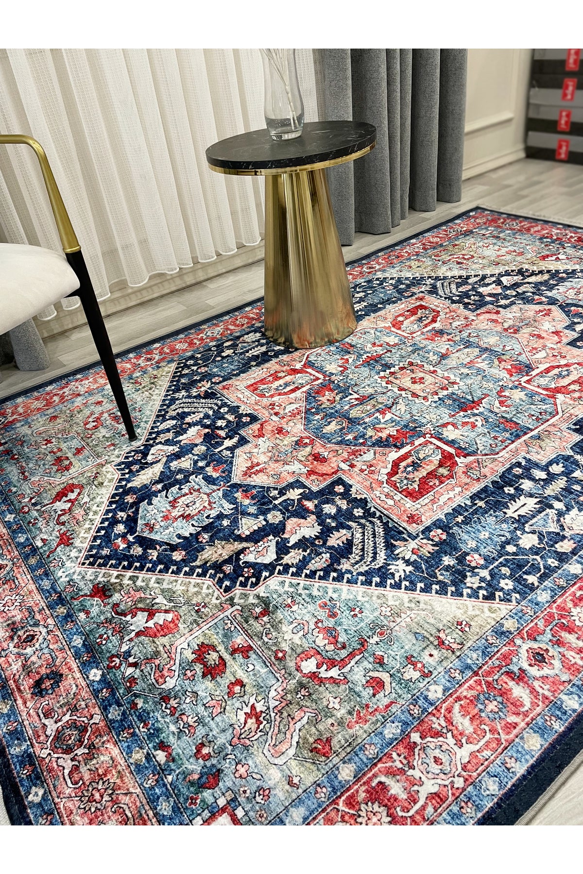 Kilim Motifli SAÇAKLI Klasik Kaymaz Taban Halı