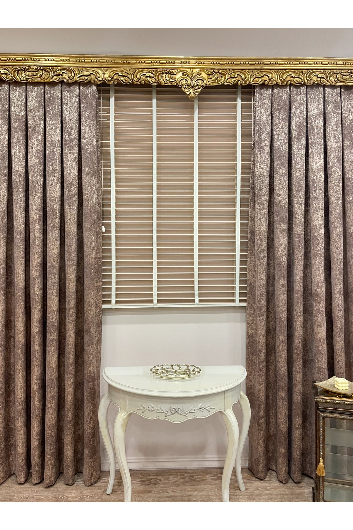 Kızıl Kahve Orijinal Ahşap Jaluzi Perde 50 mm Ofis Modern Ve Tüm Mekanlar Için