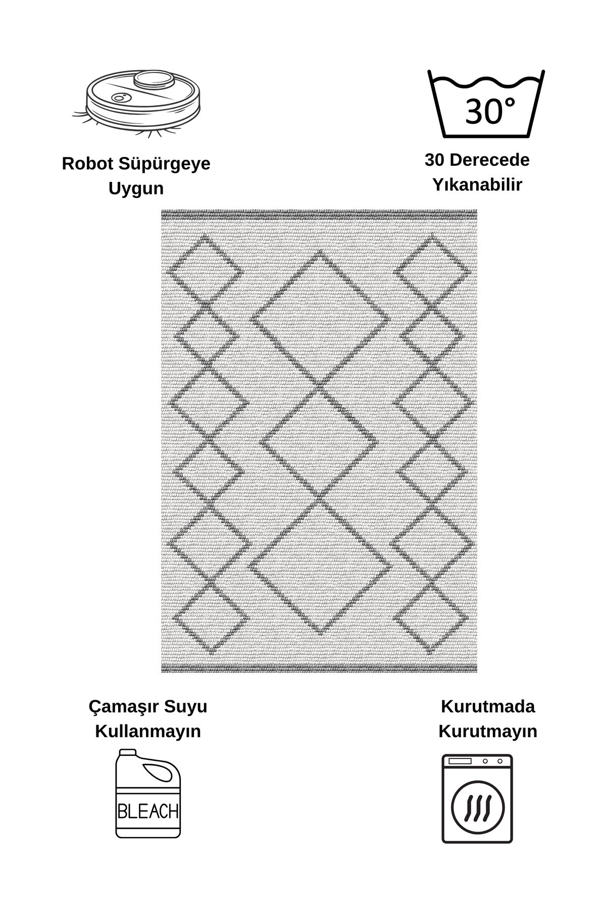 Geometrik Desen Lateks Taban Salon ve Yolluk Antre Halı