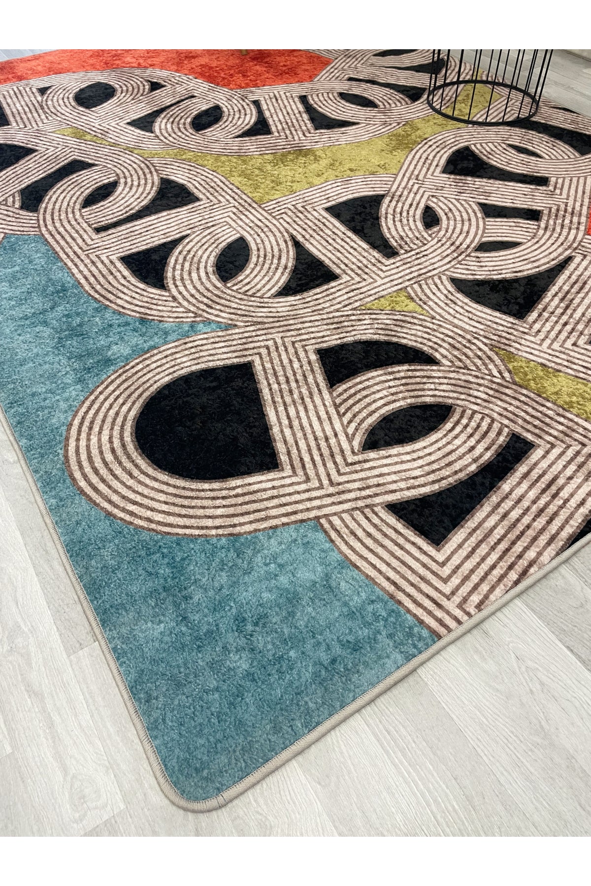 Çengel Desen Modern Desen Lateks Taban Halı