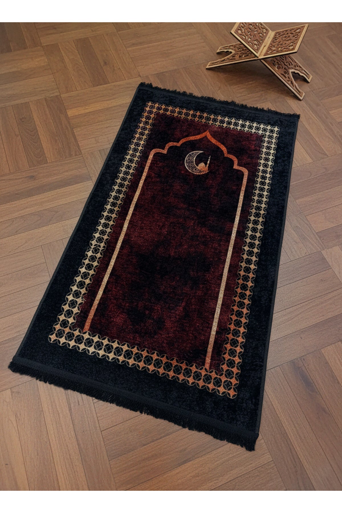 Seccade Saçaklı Bordo (lateks Taban)