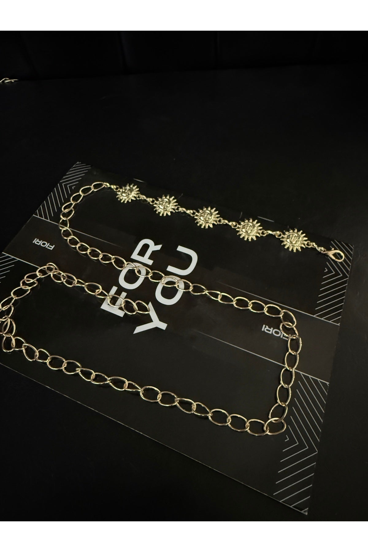 Güneş Gold Detaylı Kadın Bel Zinciri Bel Kemeri,Elbise Kemeri,Etek Kemeri,Pantolon Kemeri